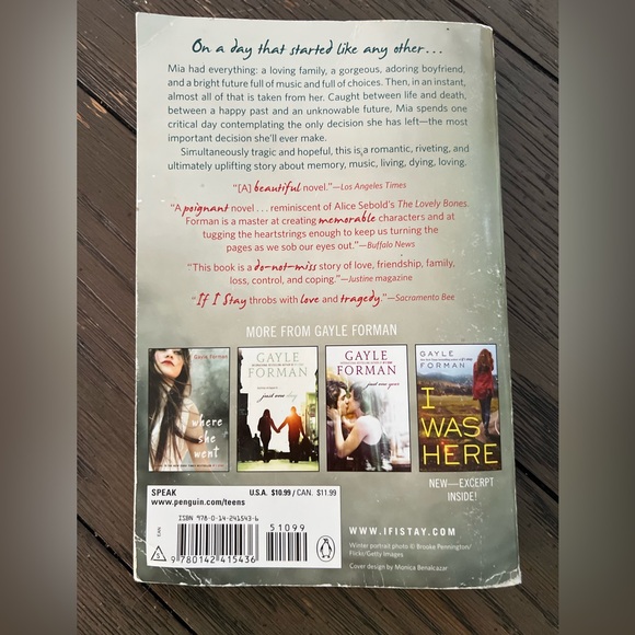📚BUY 2 GET 1 FREE If I Stay by Gayle Forman - Picture 2 of 5